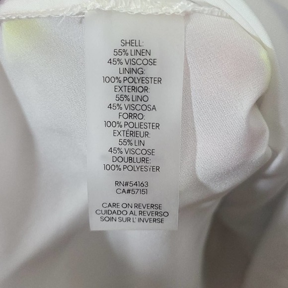 Karl Lagerfeld Paris Linen Blend Belted Dress - Picture 9 of 10